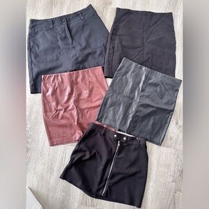 Mixed Mini Skirt Bundle - Black, Brown ,